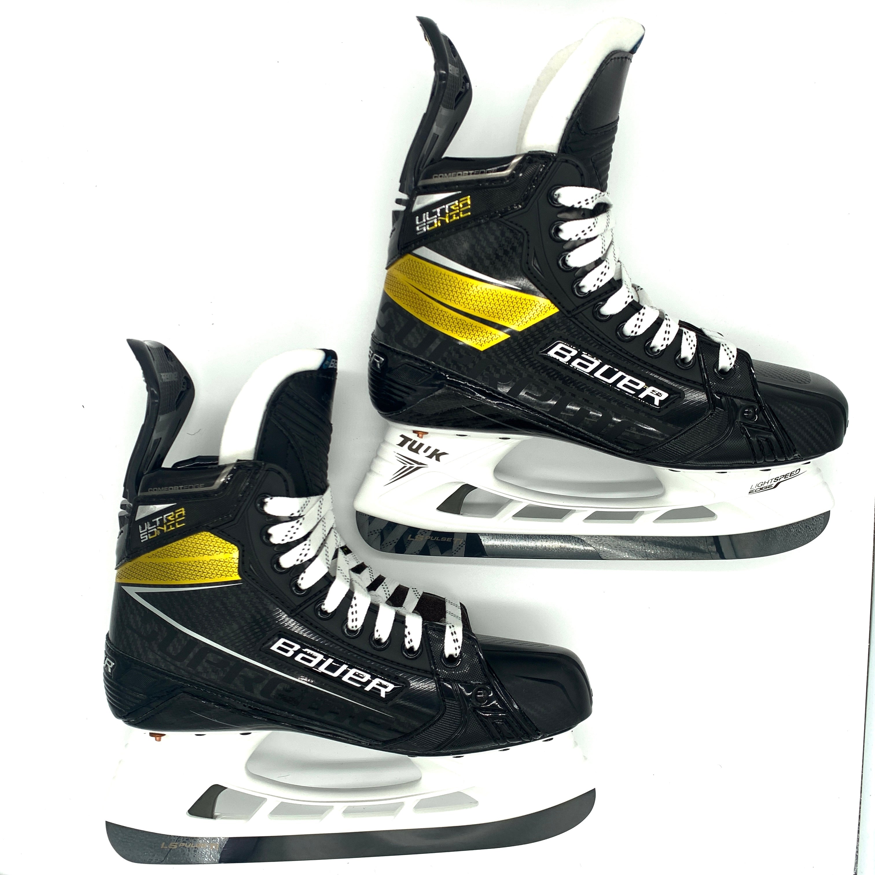 Bauer Supreme Ultrasonic - Patins de hockey Pro Stock neufs - Tailles L8.25C/R8C